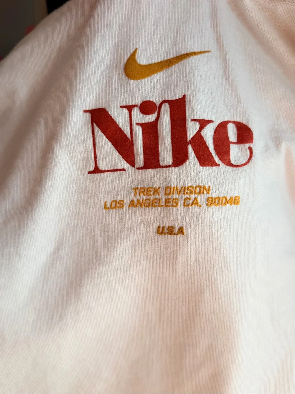Nike White Short Sleeve Tee with Red & Black Snake Graphic